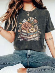 Letter Round Neck Regular Sleeve Short Sleeve T-shirt
