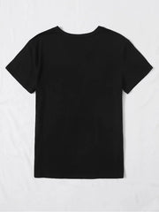 Letter Round Neck T-shirt