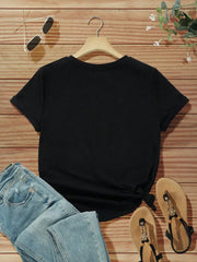 Slogan Print It's Beautiful Day For Learning Chemistry Round Neck T-shirt