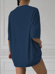 Sun & Letter Graphic Drop Shoulder T-shirt