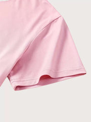 Letter V-neck Regular Sleeve Short Sleeve Regular T-shirt