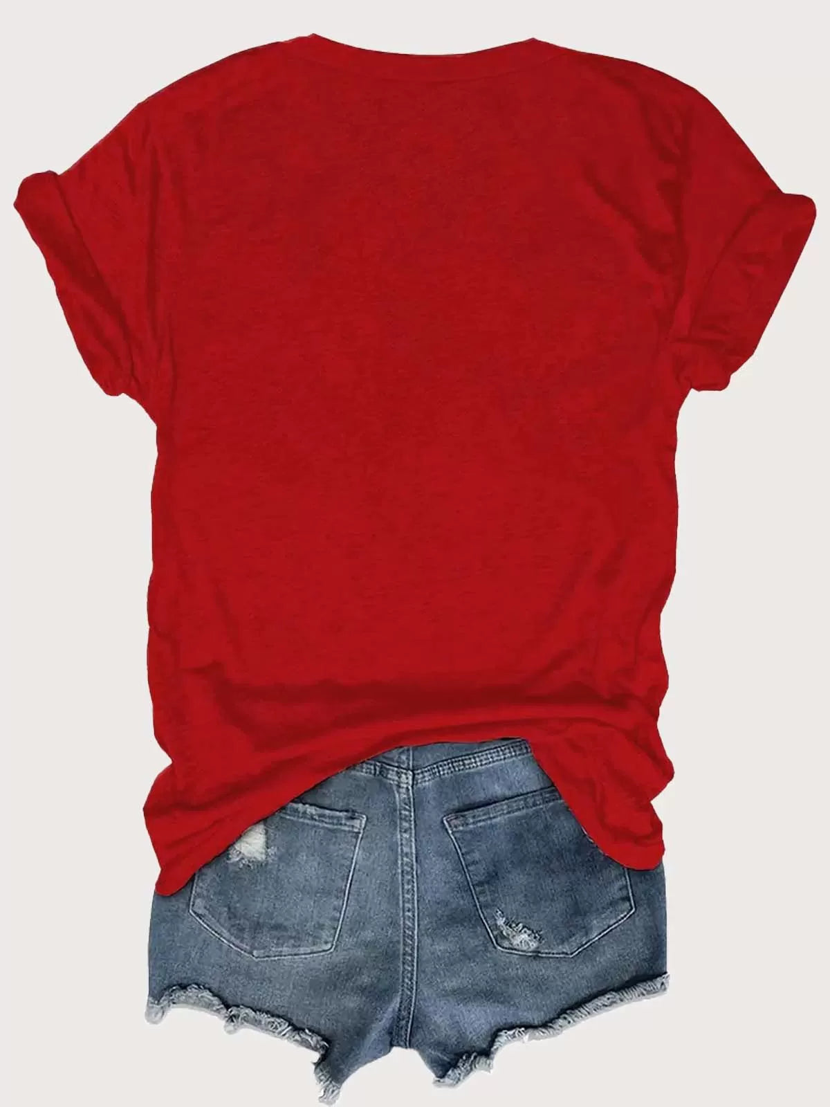 Letter V-neck Regular Sleeve Short Sleeve Regular T-shirt