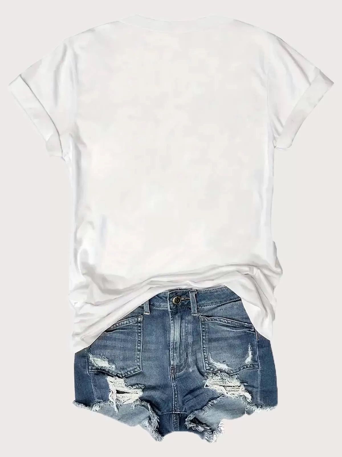 Letter V-neck Regular Sleeve Short Sleeve Regular T-shirt