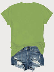 Letter V-neck Regular T-shirt
