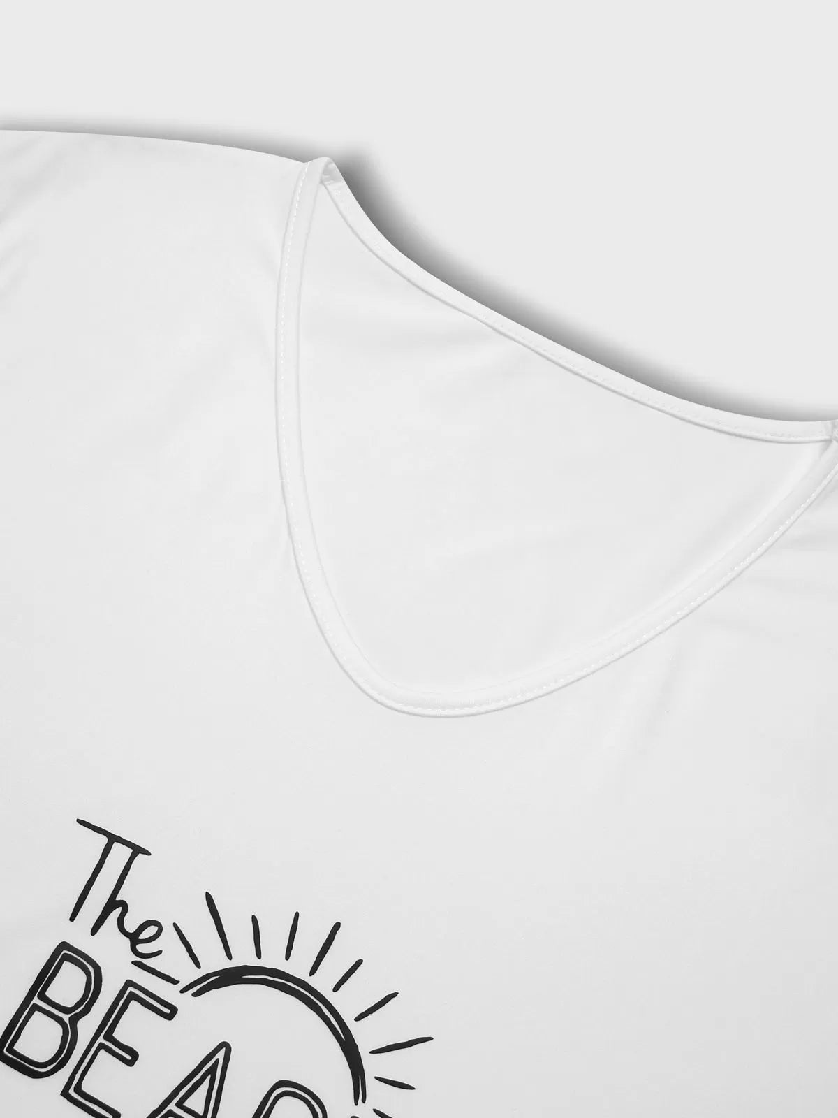 The Beach Is My Happy Place Letter V-neck Tank