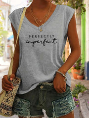 Letter V-neck Tank