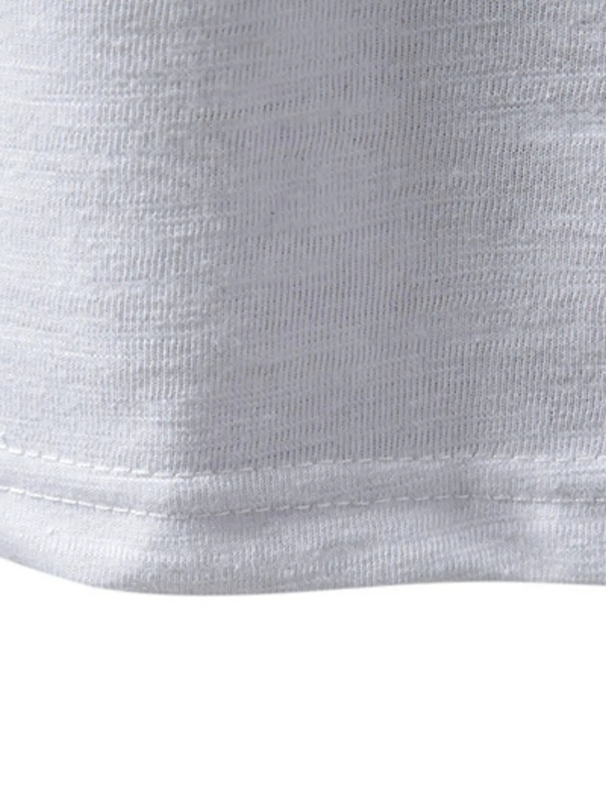 Men Solid Casual V-neck Henley T-shirt