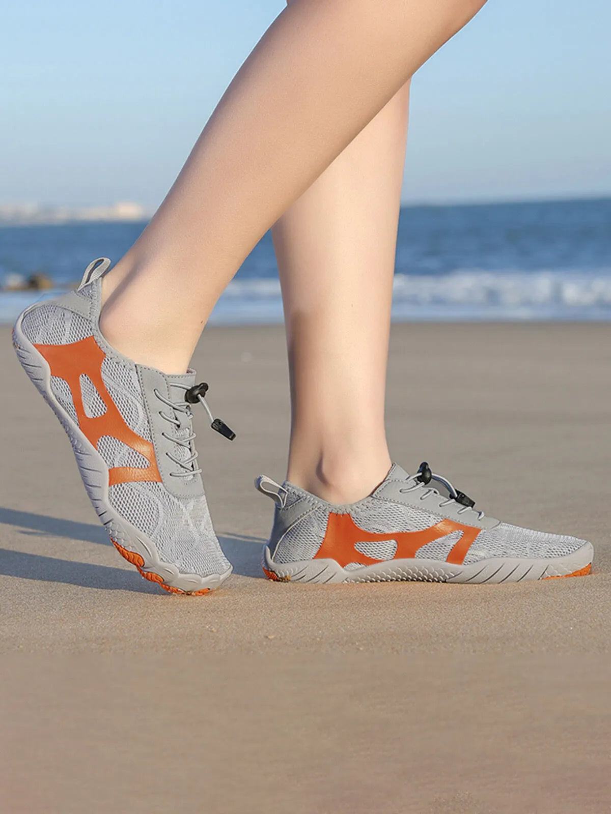 Mid-cup Flat Heel Knit Mesh Water Shoes