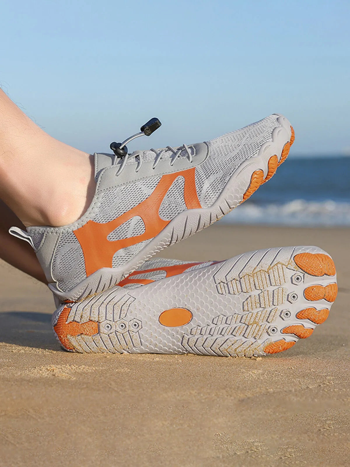 Mid-cup Flat Heel Knit Mesh Water Shoes