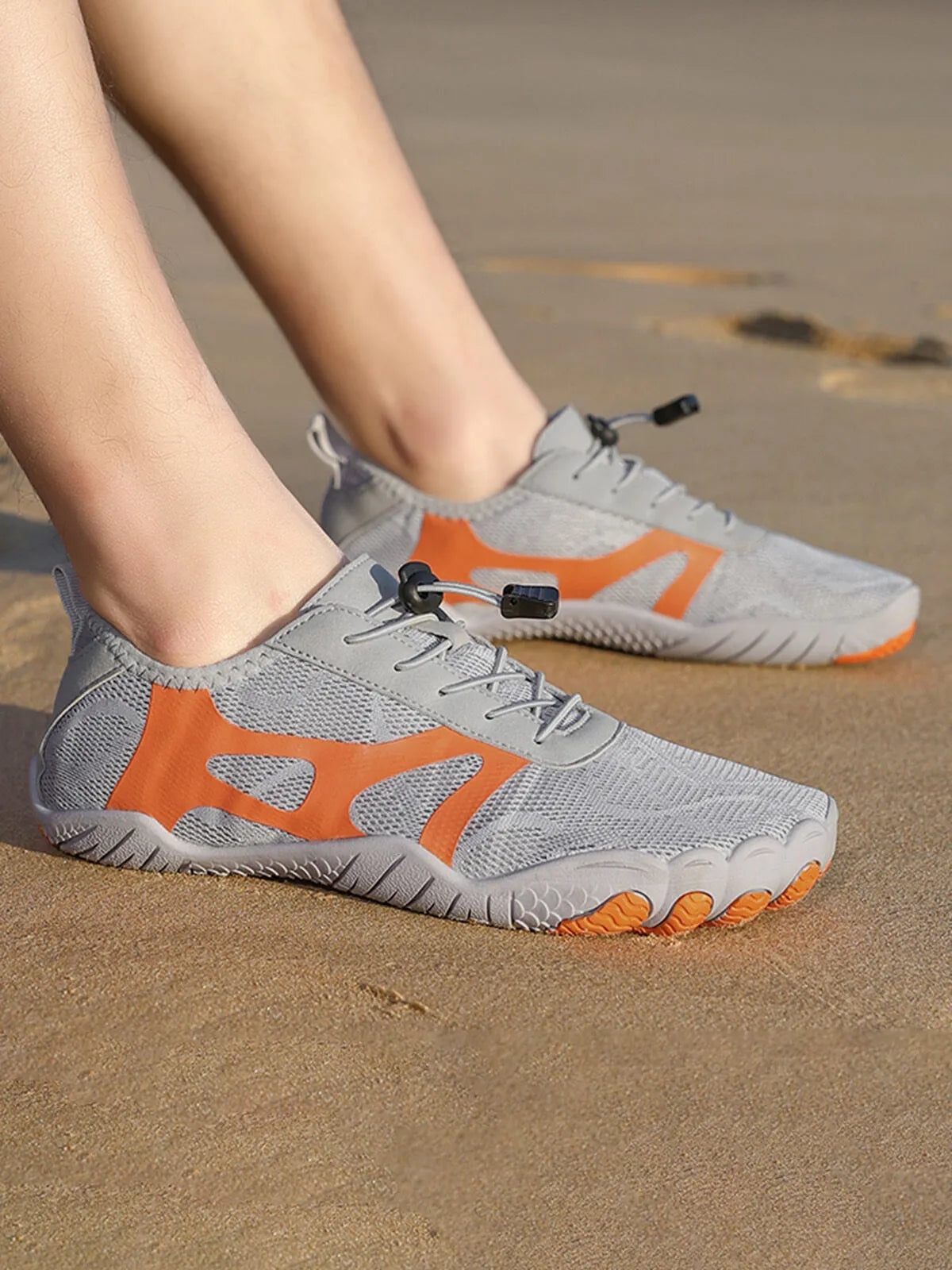 Mid-cup Flat Heel Knit Mesh Water Shoes