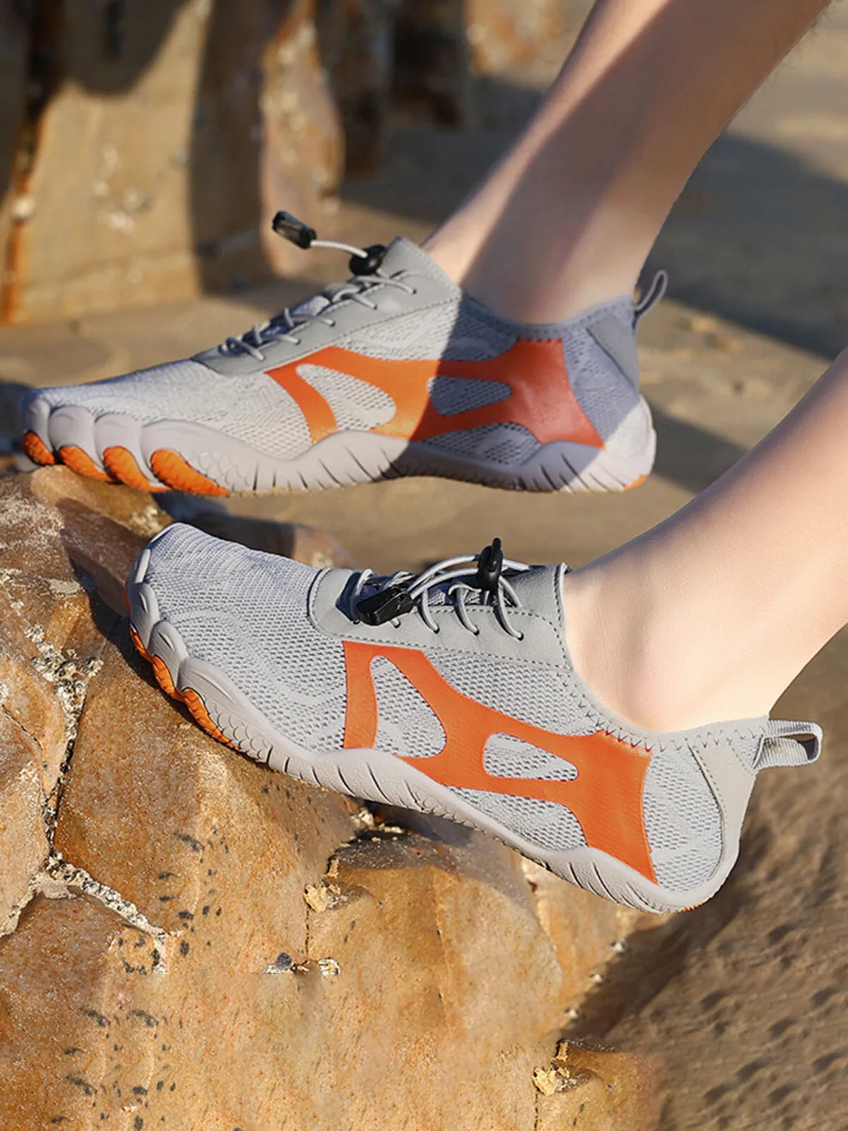 Mid-cup Flat Heel Knit Mesh Water Shoes