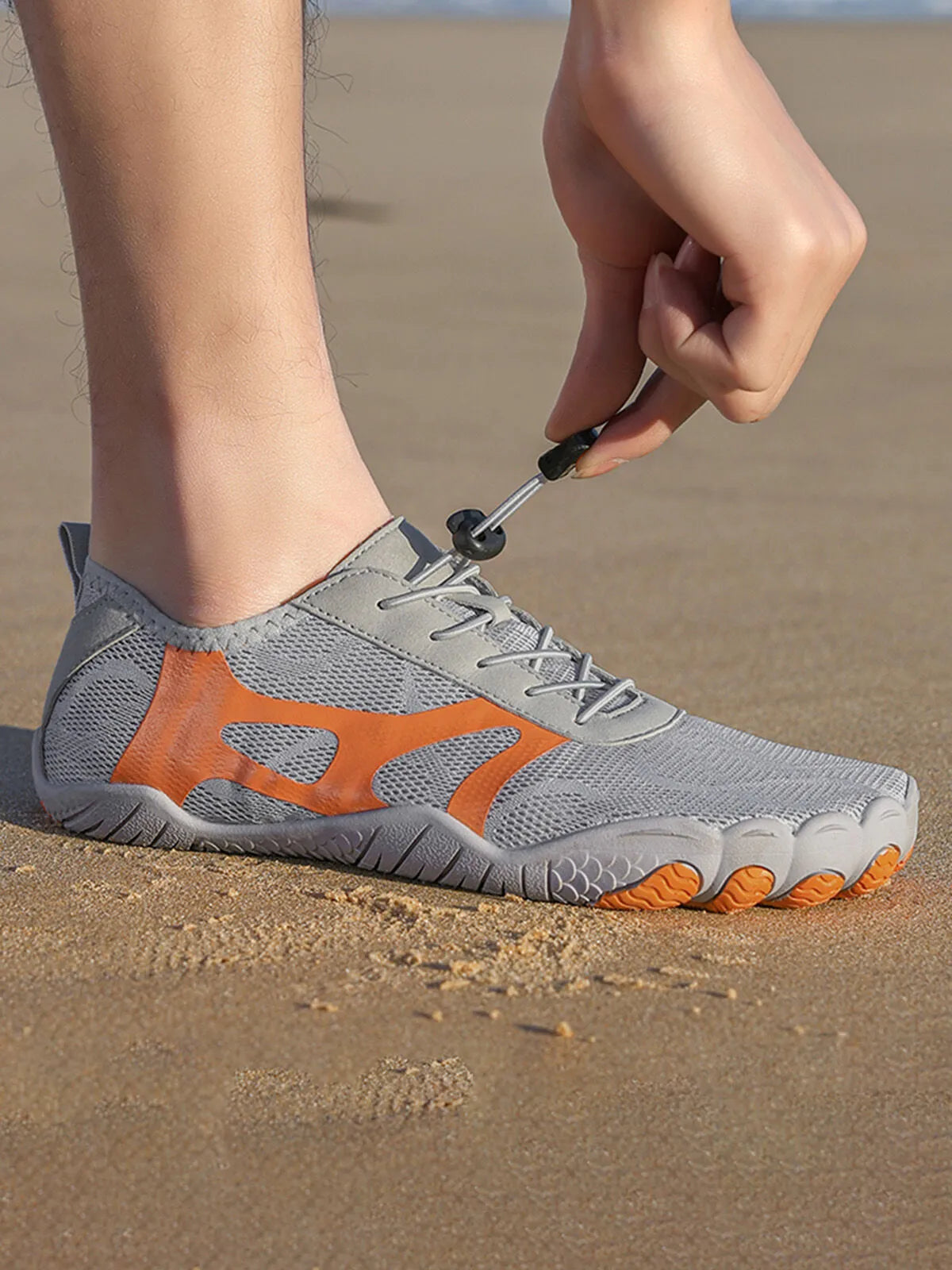 Mid-cup Flat Heel Knit Mesh Water Shoes