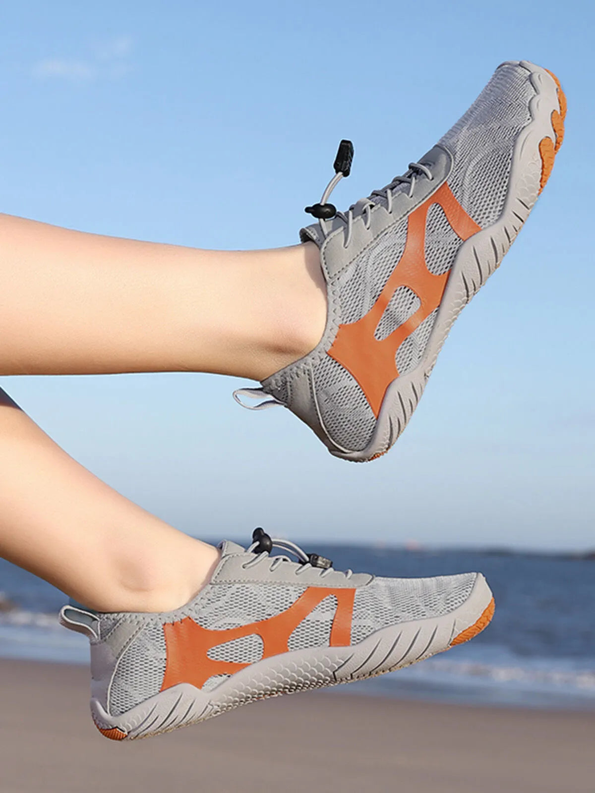 Mid-cup Flat Heel Knit Mesh Water Shoes
