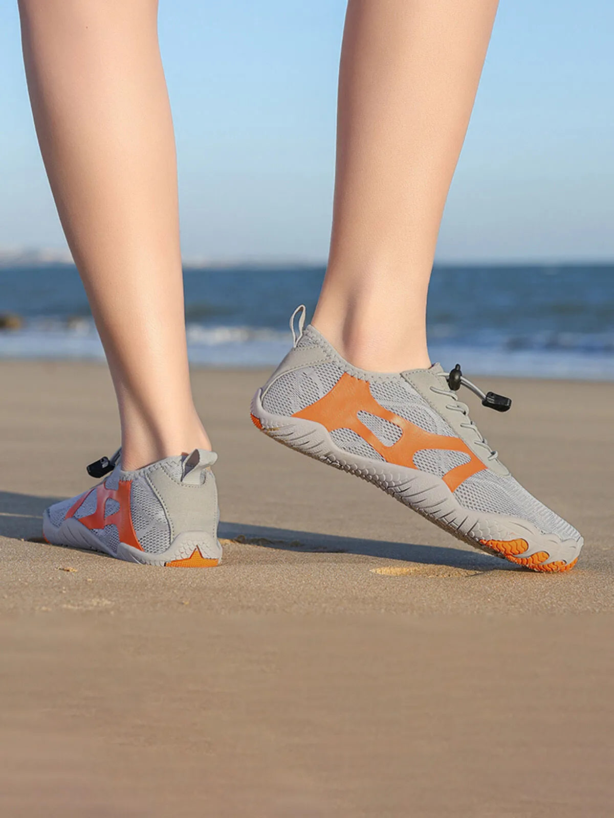 Mid-cup Flat Heel Knit Mesh Water Shoes