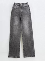 High Rise Zipper Fly Denim Pants