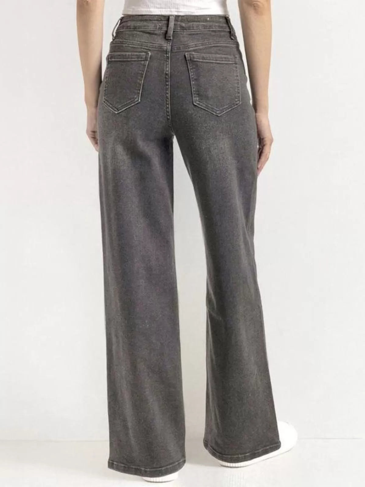 High Rise Zipper Fly Denim Pants