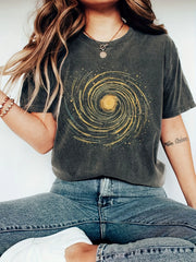 Moon Round Neck Regular Sleeve Short Sleeve Regular T-shirt