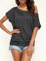 Off Shoulder Casual Loose T-shirt