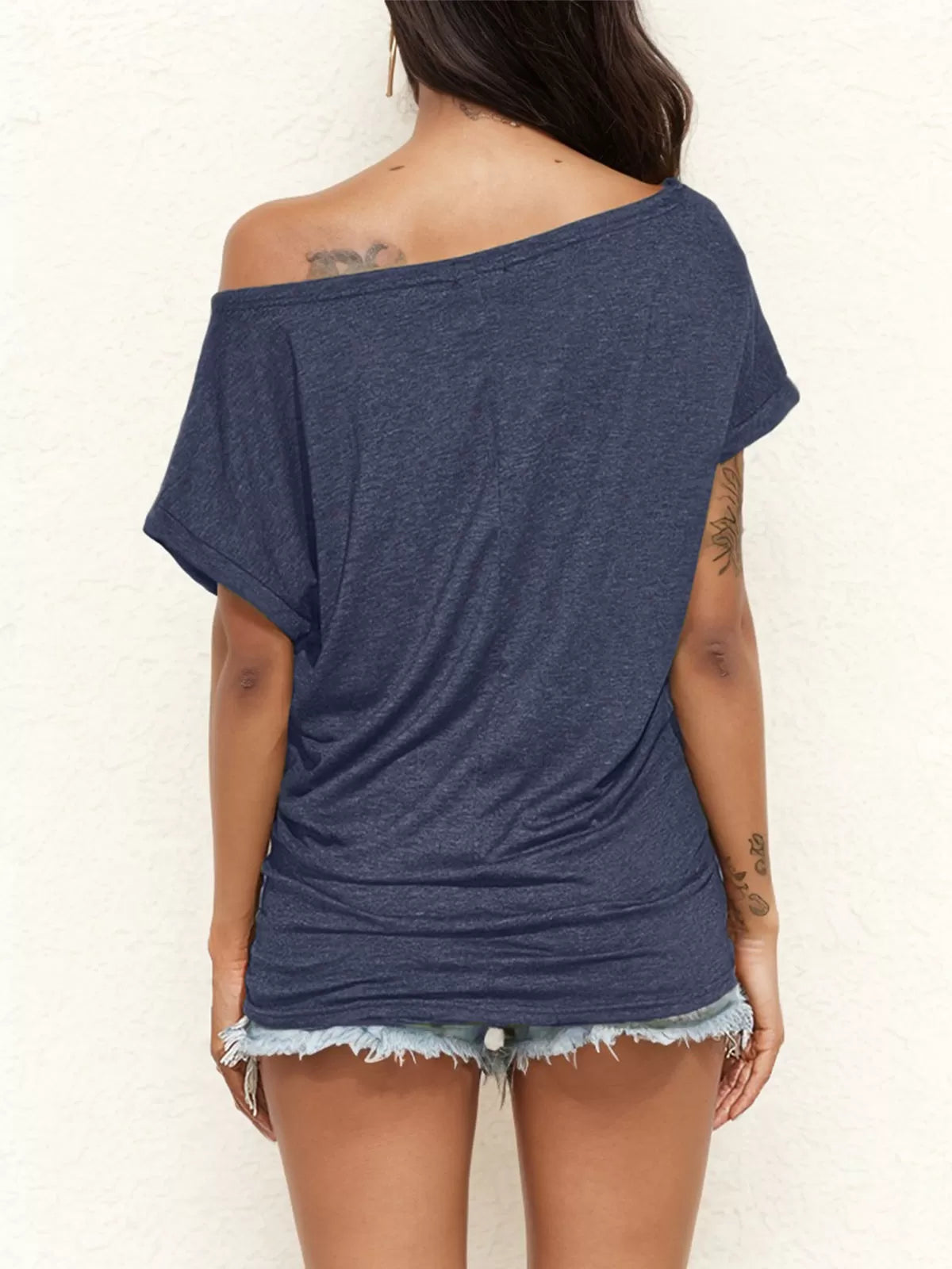 Off Shoulder Casual Loose T-shirt