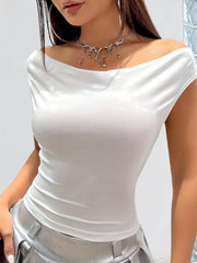 Off Shoulder Sleeveless Tank