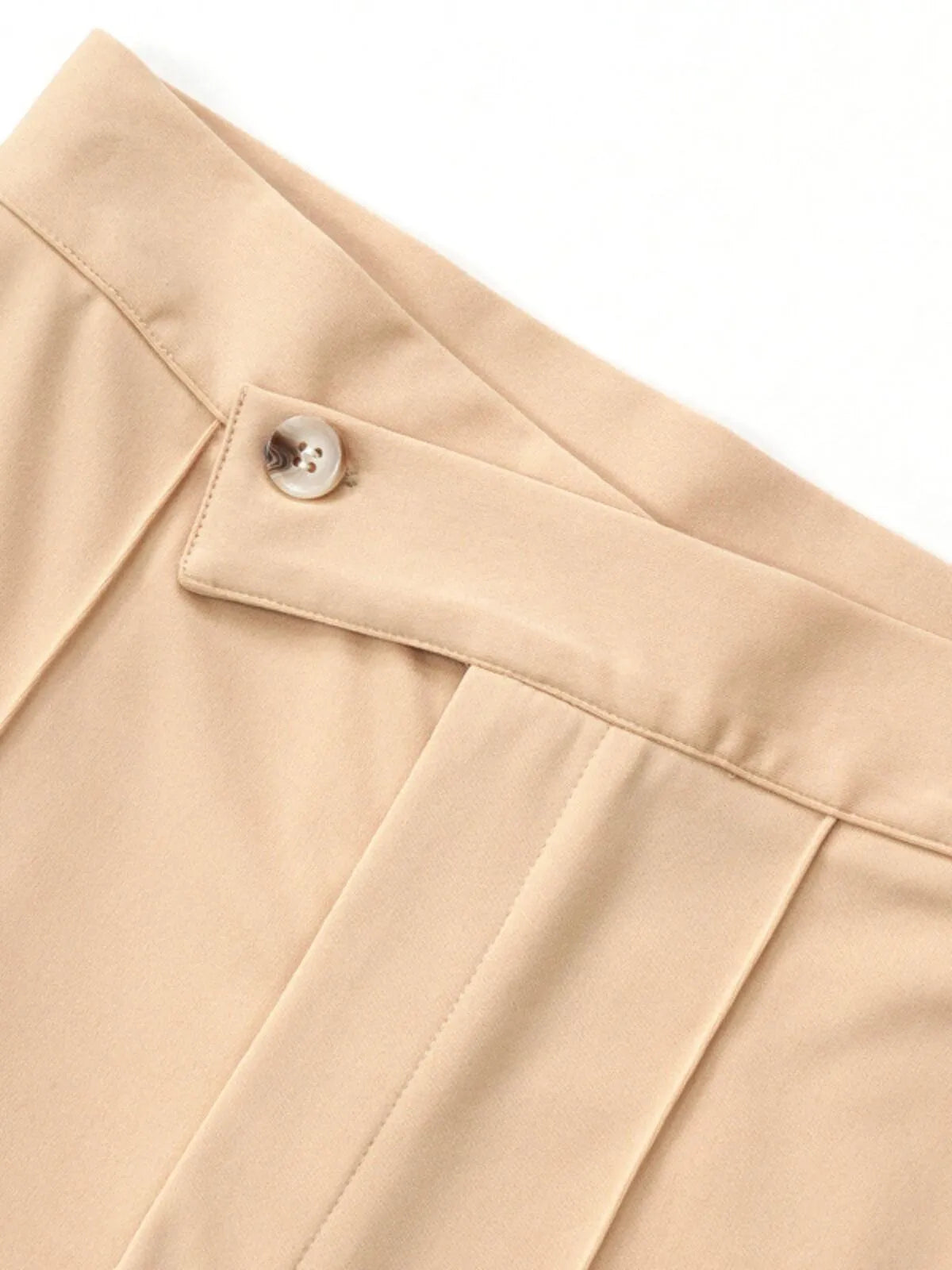 Office Outfits High Rise Zipper Fly Straight Leg Pants