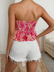 Paisley Print Garden Party Outfits Hanky Hem Tube Cami