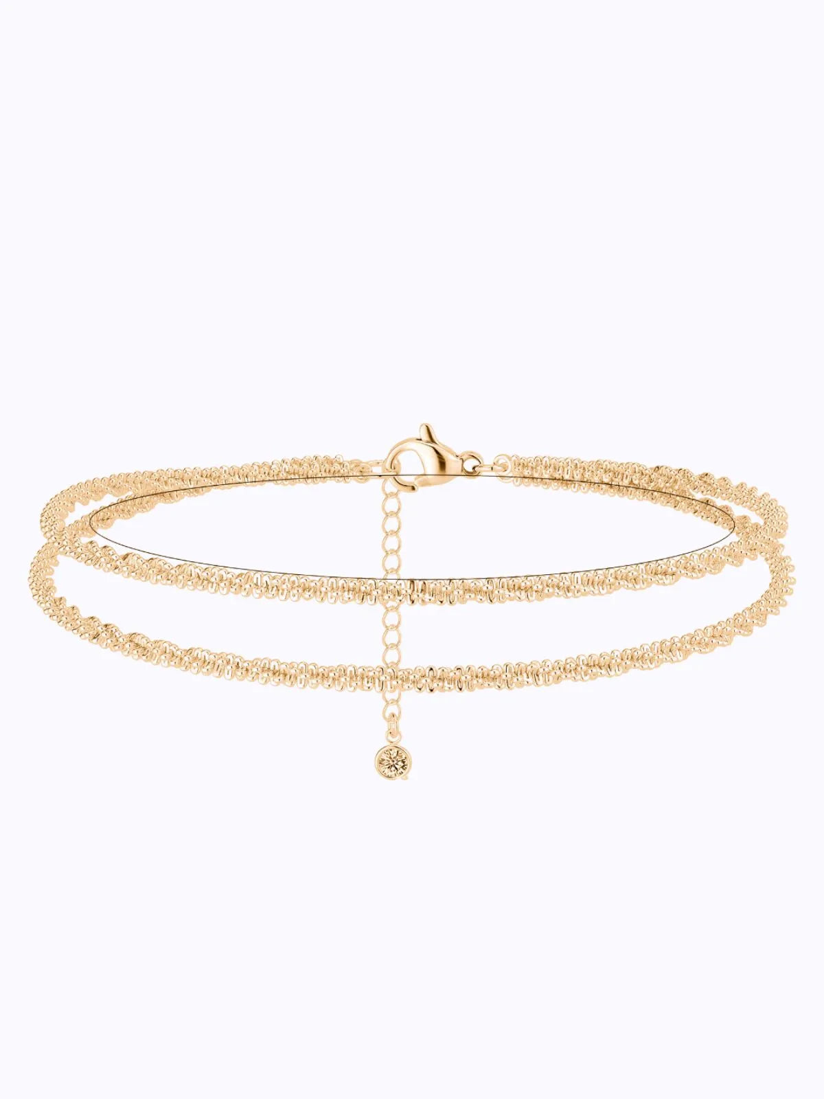 1pc Dainty Layered Waterproof Figaro Beaded Cuban Link Adjustable Trendy All-match & Exquisite Jewelry Anklet