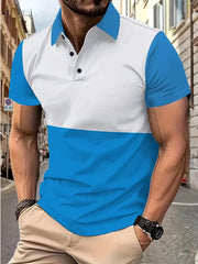 Patchwork Commuting Lapel Polo