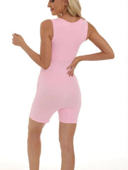 Pink Square Neck High Rise Bodysuits