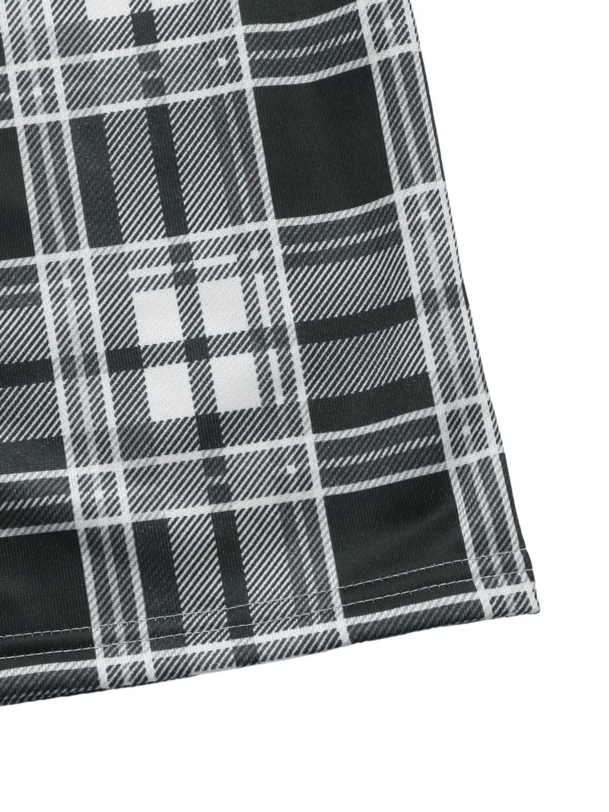 Casual Plaid Pocket High Rise Palazzo Pants
