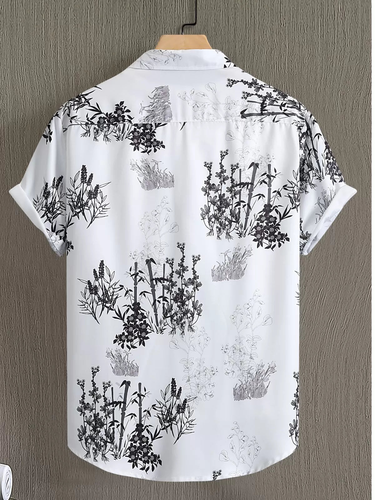 Plants Button Lapel Regular Shirts