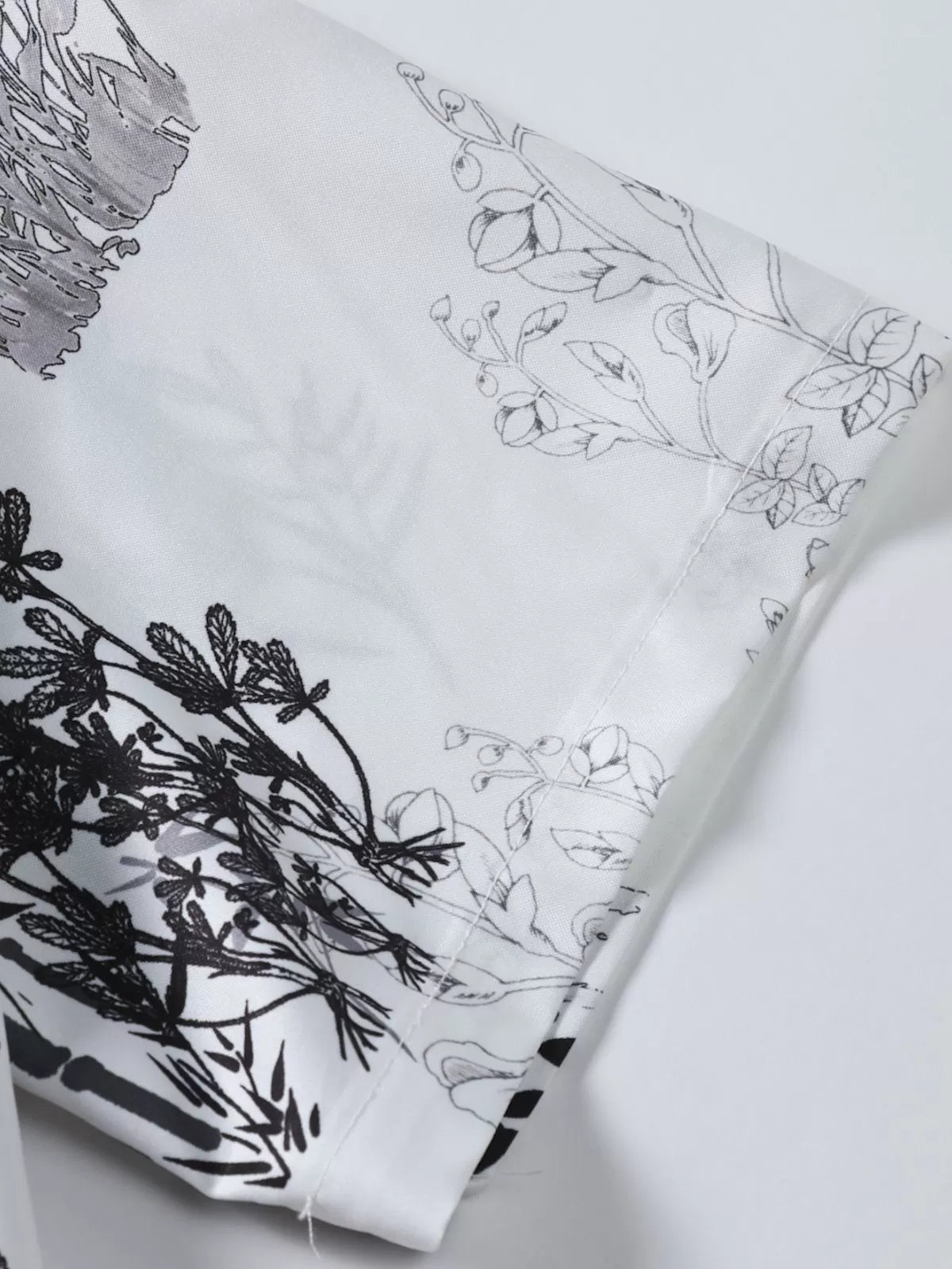 Plants Button Lapel Regular Shirts