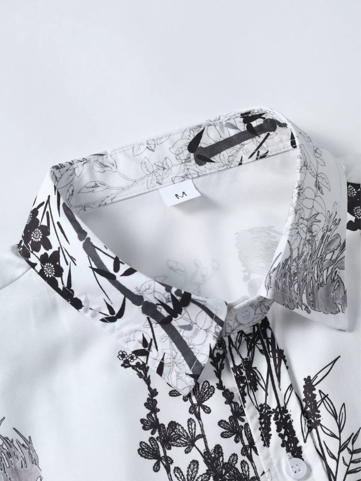 Plants Button Lapel Regular Shirts