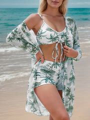 Plants Knot Low Rise Bikini Sets 