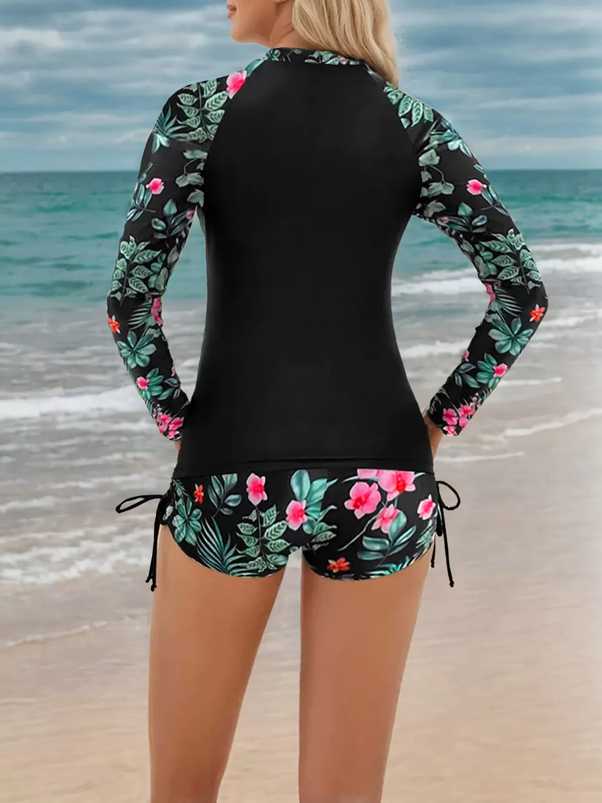 Plants Knot Medium Rise Tankini