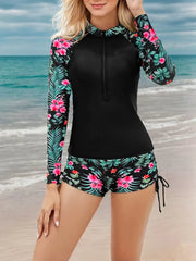 Plants Knot Medium Rise Tankini