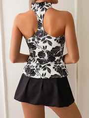 Plants Ruffles Medium Rise Tankini 