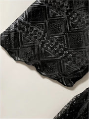 Plus Size Geometric Cover Up