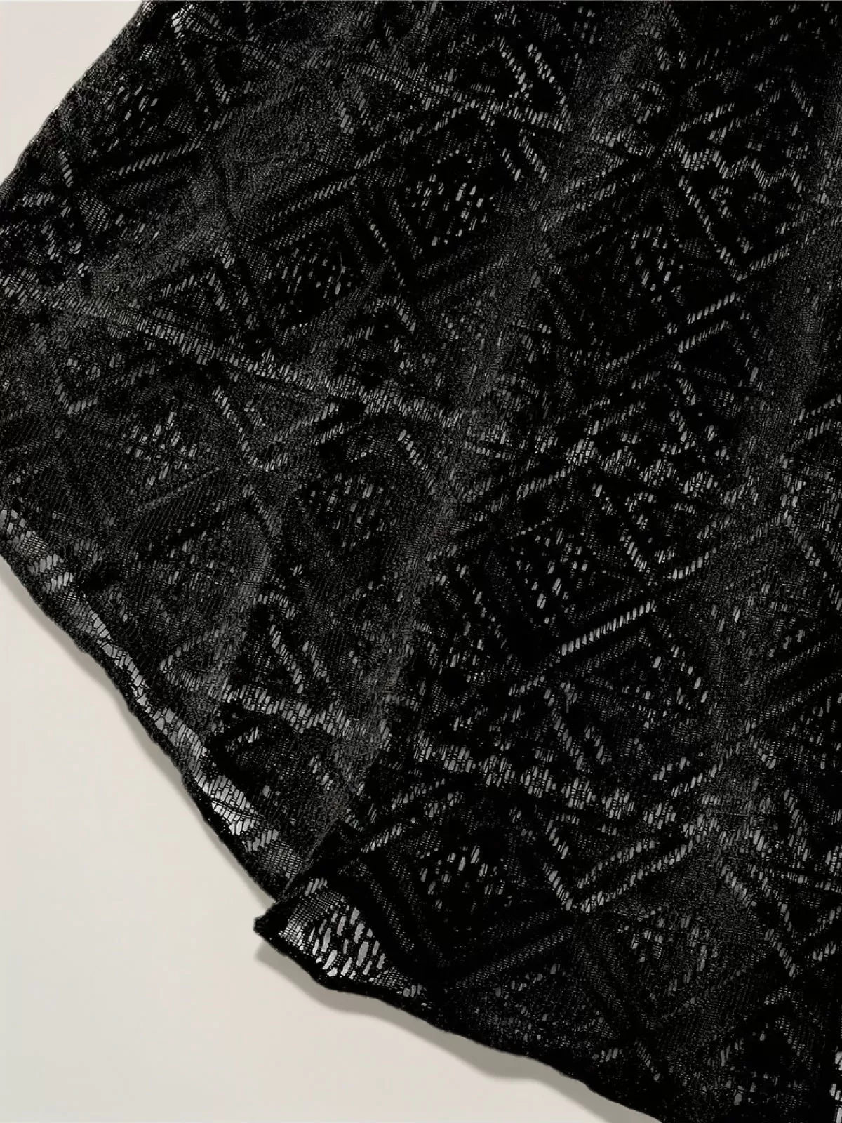Plus Size Geometric Cover Up