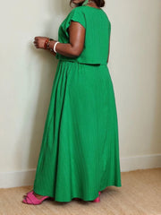 Plus Size Elegant T-shirt & Solid Palazzo Pants