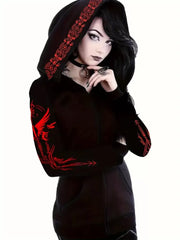 Plus Size Graphic Hooded Regular Sleeve Hoodie