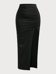 Plus Size High Rise Skirt