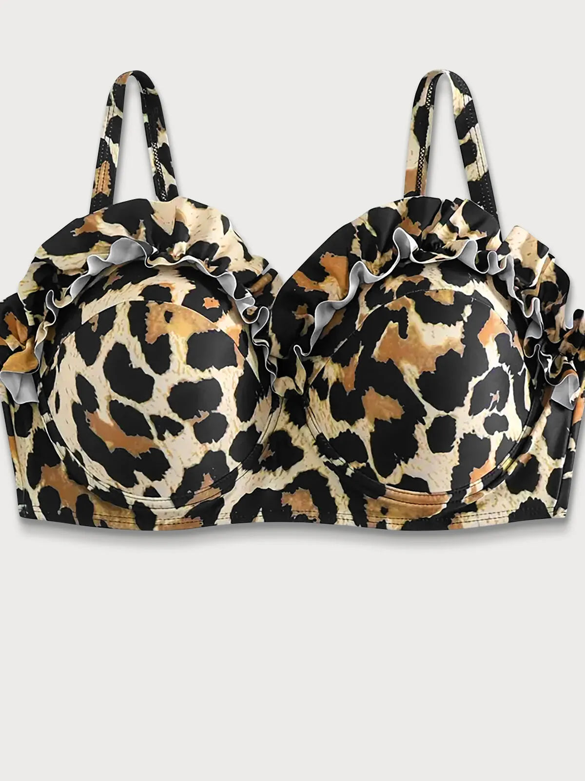 Plus Size Leopard Bikini Top