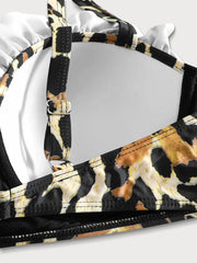 Plus Size Leopard Bikini Top
