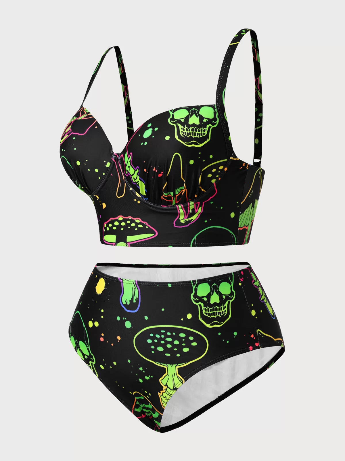 Plus Size Skeleton High Rise Bikini