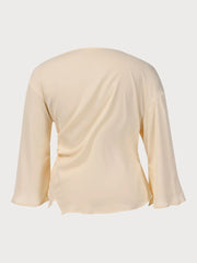 Plus Size Solid Asymmetrical Drop Shoulder Blouse