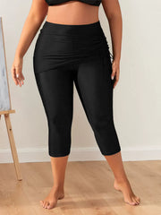 Plus Size Solid High Rise Bikini Bottom