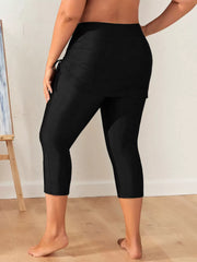 Plus Size Solid High Rise Bikini Bottom