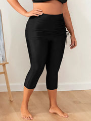 Plus Size Solid High Rise Bikini Bottom