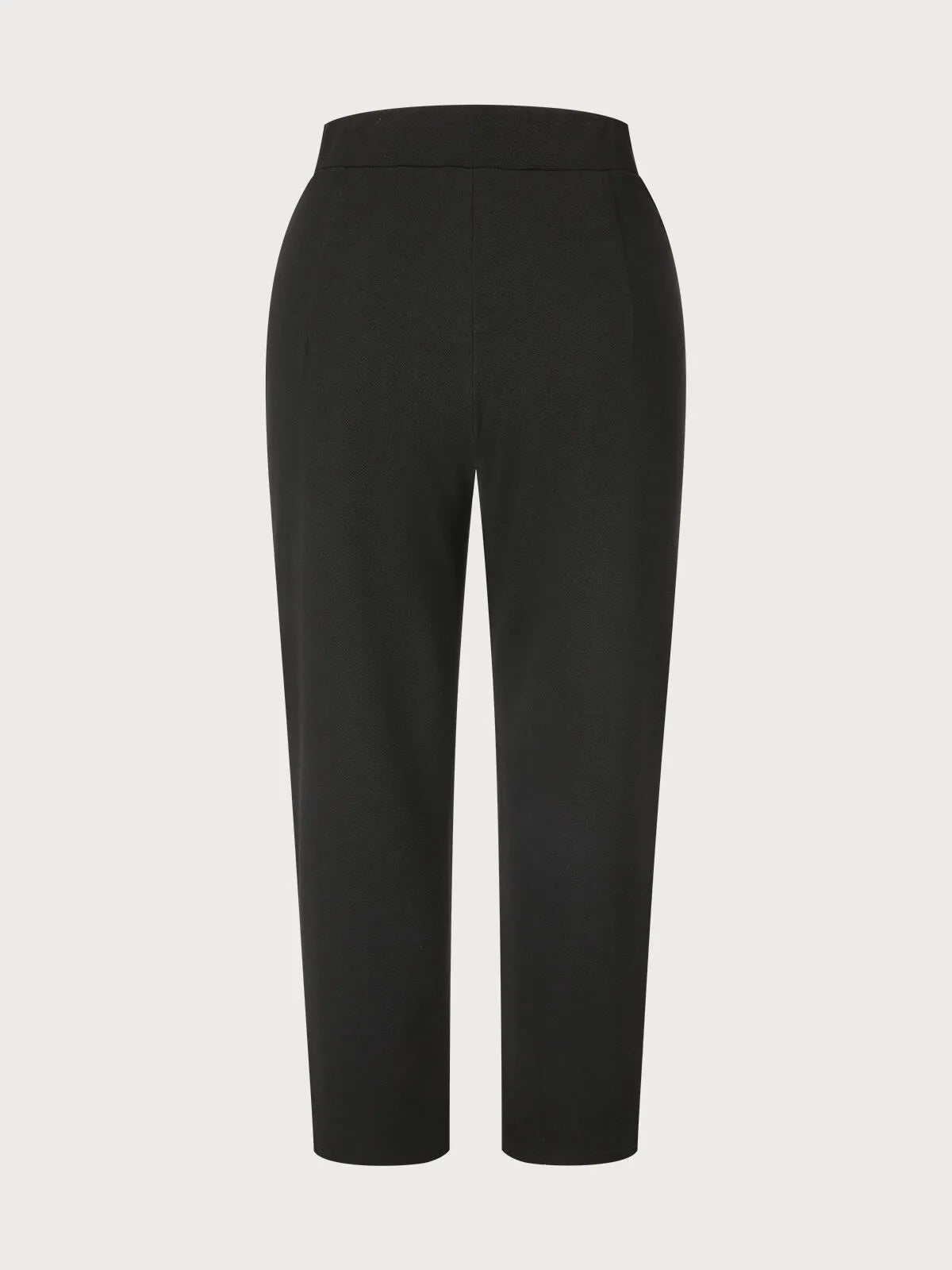 Plus Size Solid High Rise Elastic Waist Pants
